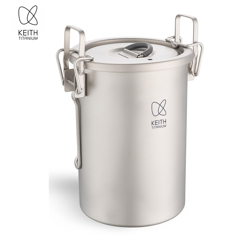 Camping Cooking Gear - KEITH Pure Titanium Rice Cooker, 900ml