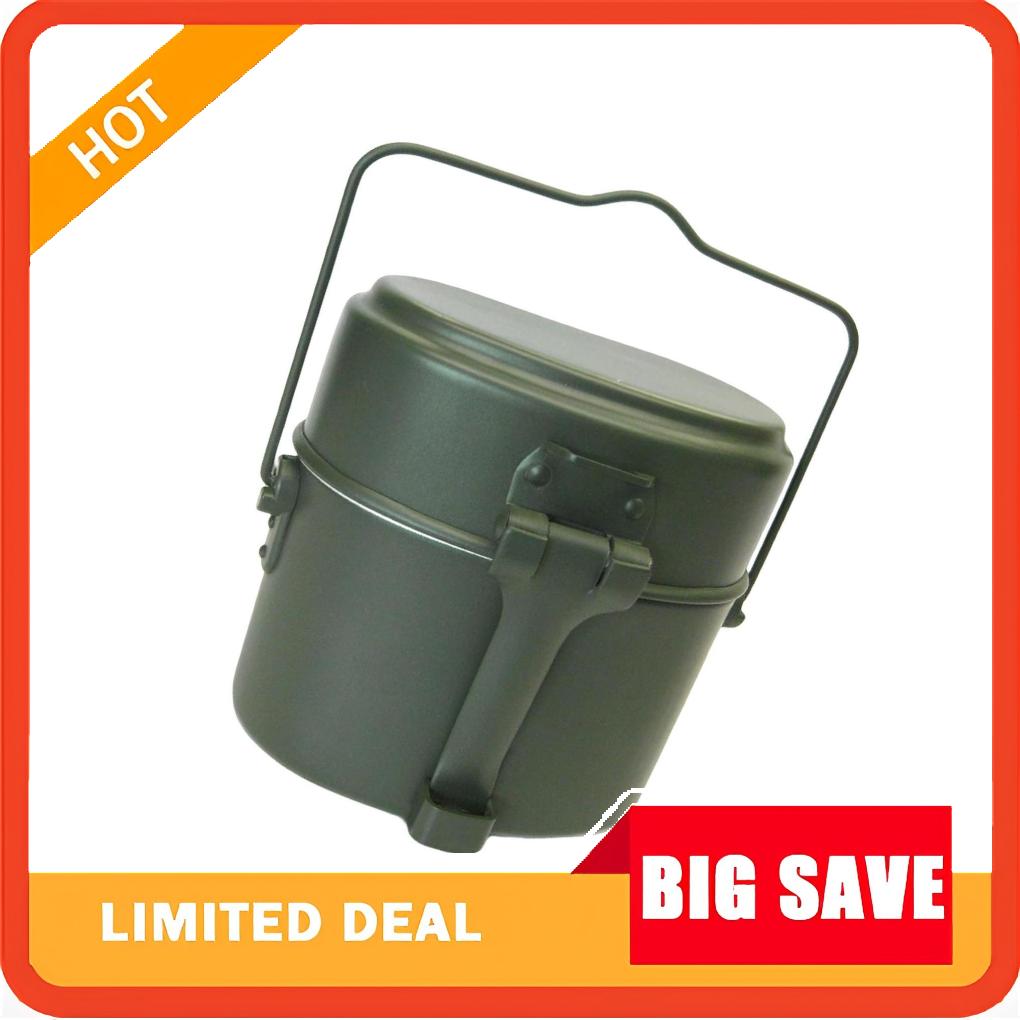 Camping Cooking Kit Box - 3Pcs/Set Lunch Box Aluminum Pot and