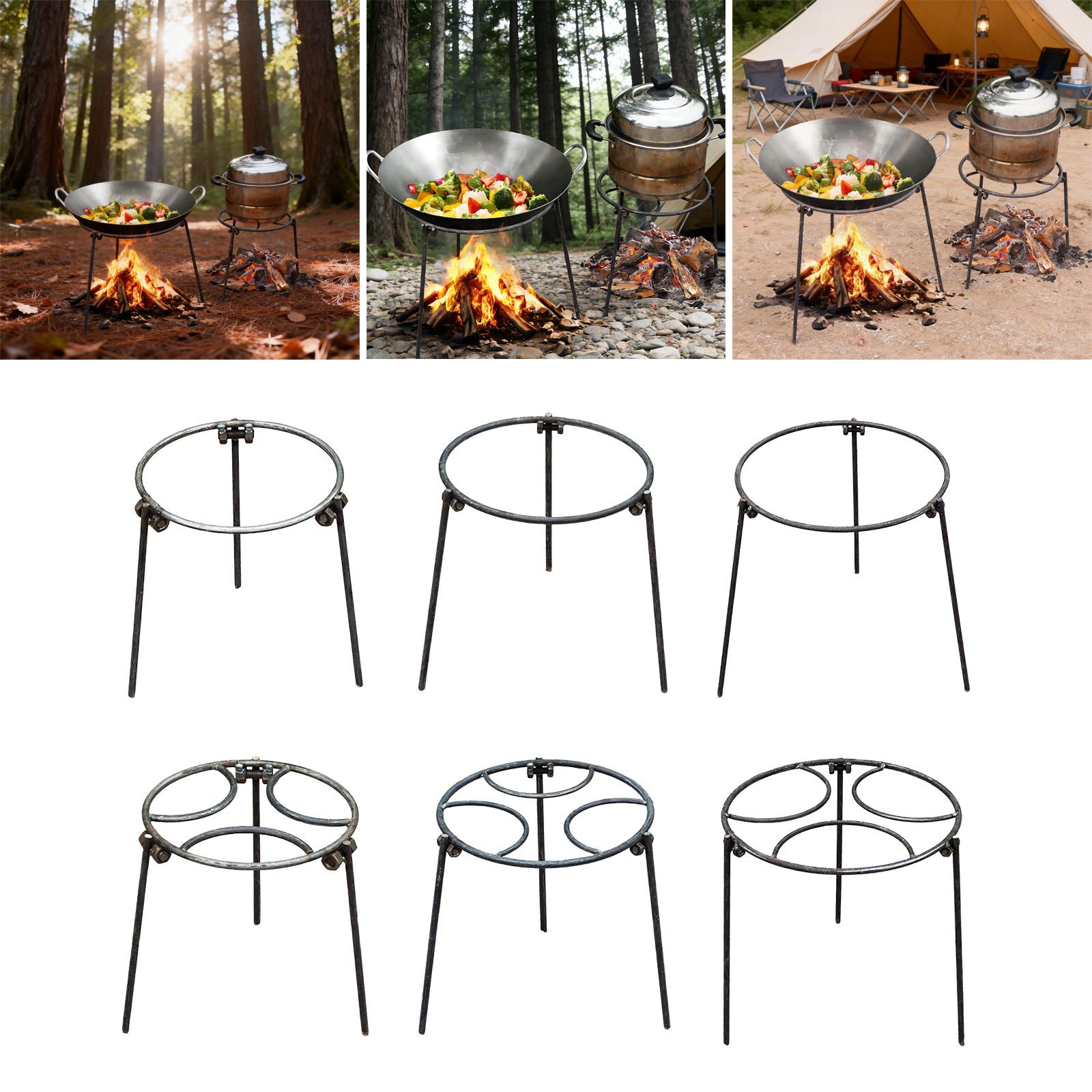 Camping Cooking Grate - Campfire Tripod,Dutch Oven Multipurpose Woks Holder,Open