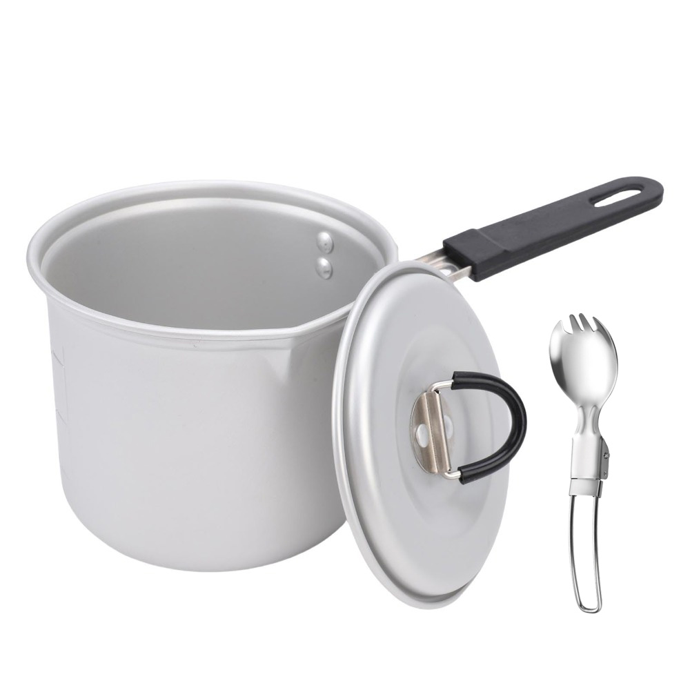 Camping Cooking Pot Set - Camping Cooking Pot, 770ml Portable Aluminum