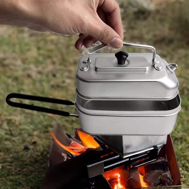 Camping Cooking Pots And Pans - Ultralight Portable Picnic Camping Tourist Kettle