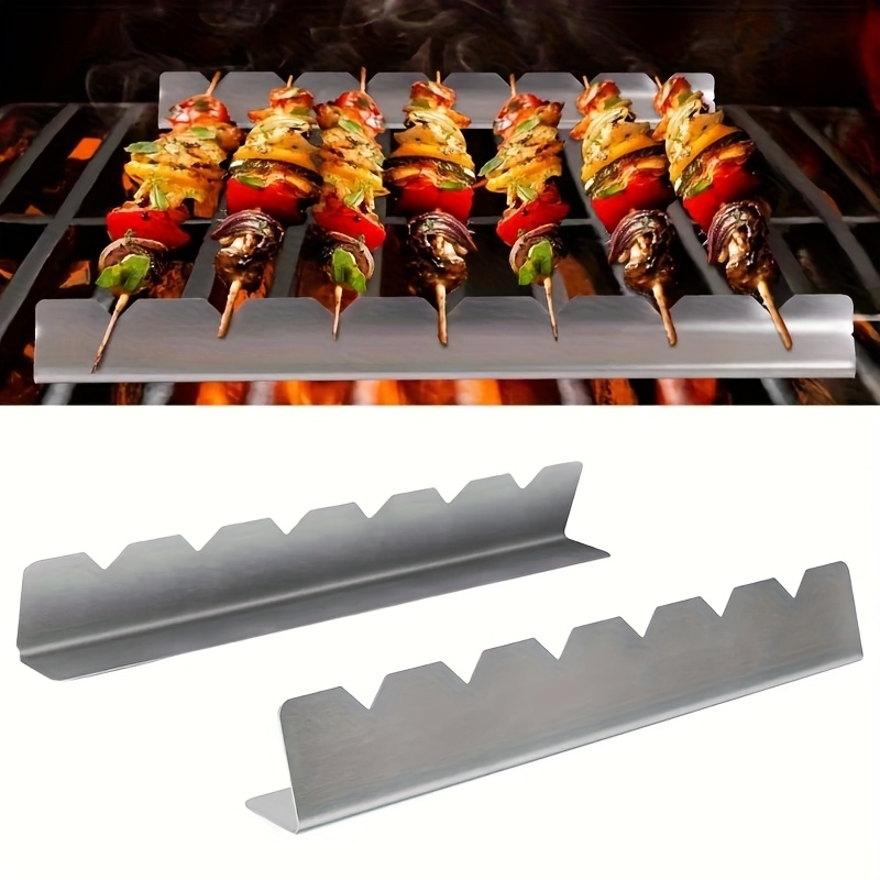 Camping Cooking Utensil Holder - 2pcs Kebab Rack Kebab Stands Skewer