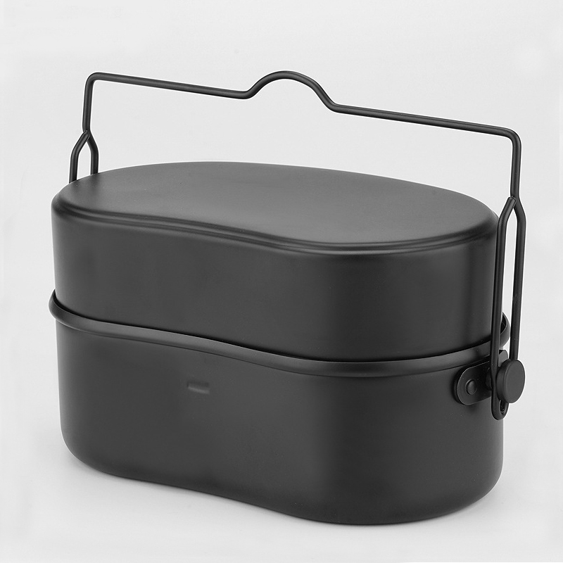 Camping Cooking Kit Box - Aluminum Lunch Box Cookware Outdoor Camping