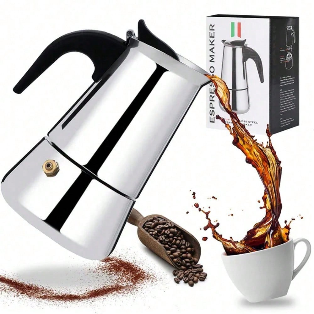 Camping Cooking Gear - 12Cup Coffee Maker Stainless Steel Espresso