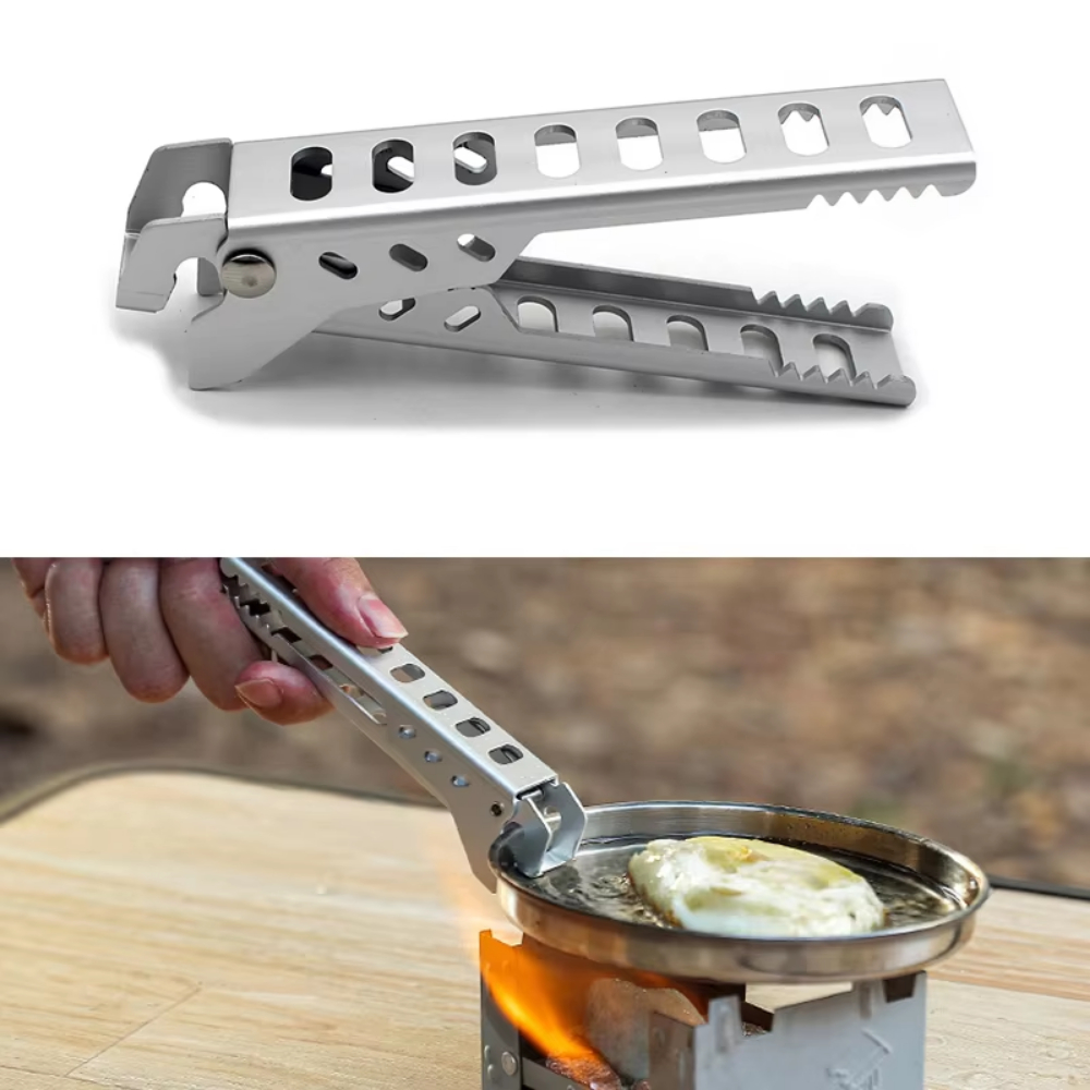 Camping Cooking Utensil Holder - Outdoor Aluminium Anti-hot Alloy Clip Bowl