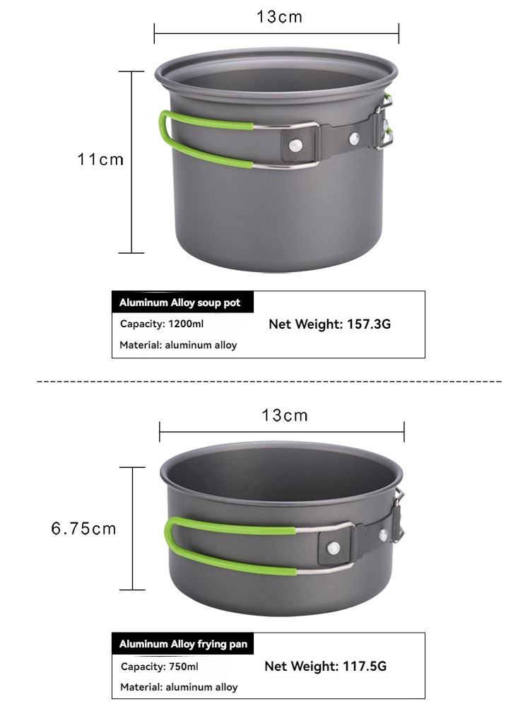 Camping Cooking Mess Kit - BRS-T15A Camping Cookware Mess Kit Ultralight
