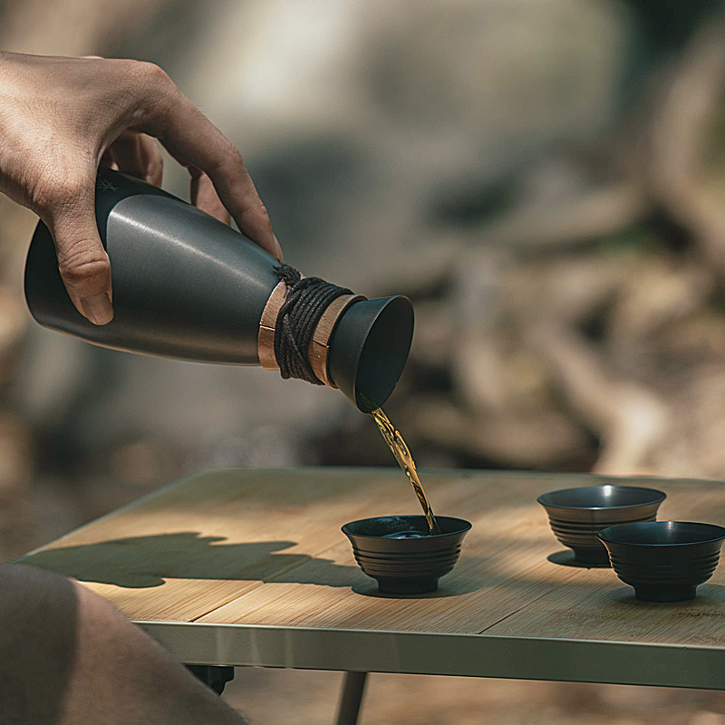 Camping Cooking Pot Set - Outdoor Camping Wine Set ALOCS Portable