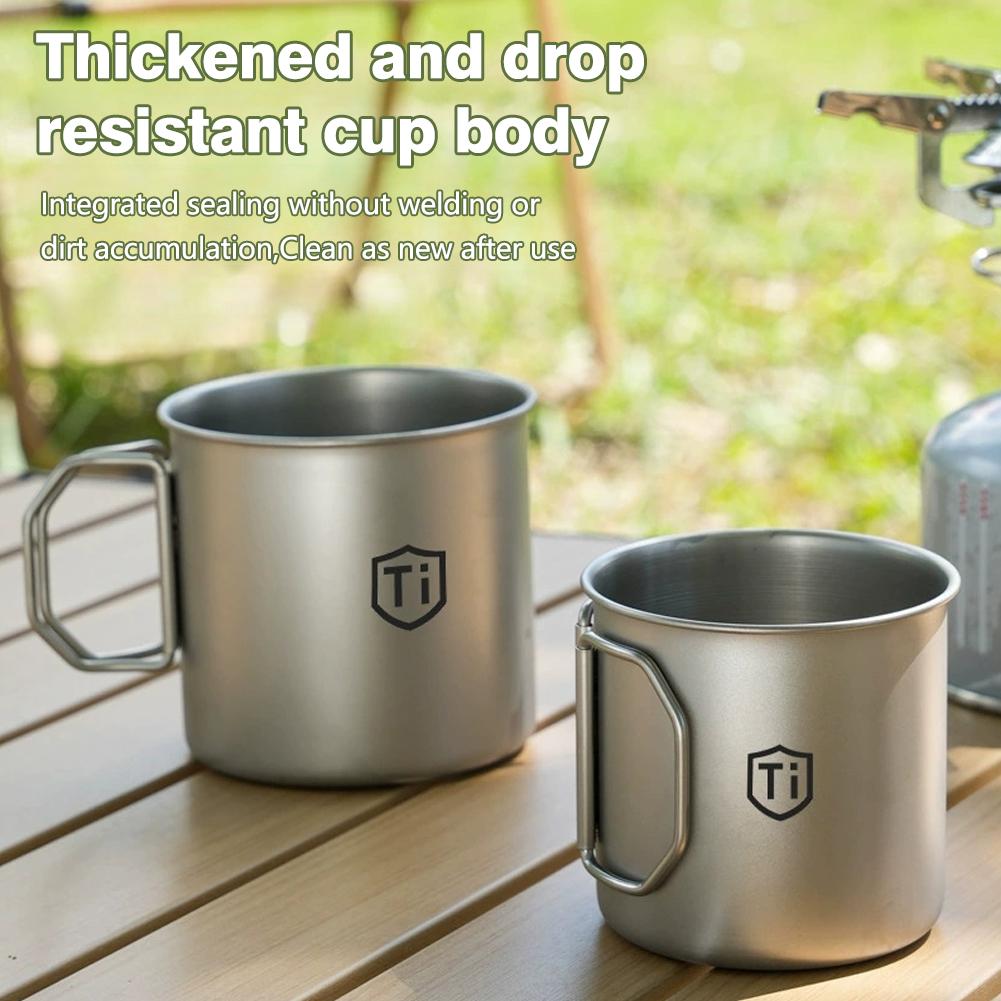 Camping Cooking And Dining Set - Camping Mug Titanium Cup Tourist Tableware