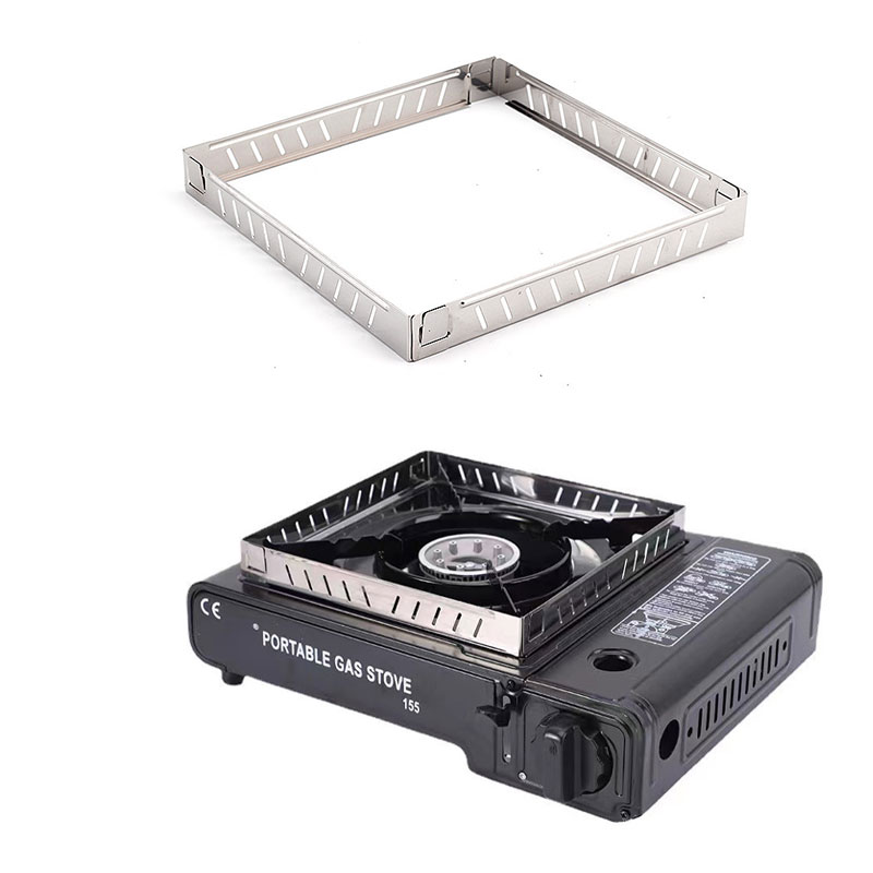 Camping Cooking Drawer - Outdoor Gas Stove Wind Screen Foldable