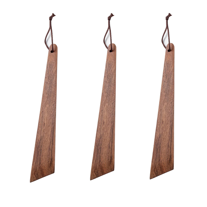 Camping Cooking And Dining Set - Wooden Spatula Portable Turner Acacia Wood
