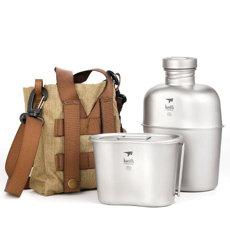 Camping Cooking Kit Box - Keith Titanium Cooking Set Military Lunch