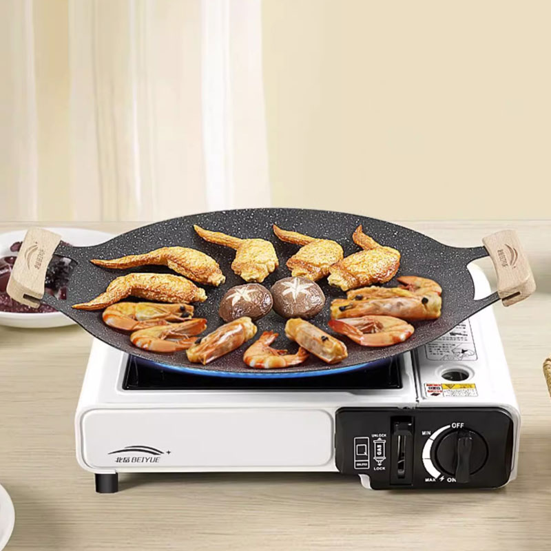 Camping Cooking Pan - ﻿ 26/30/33CM Outdoor Camping Grill Pan