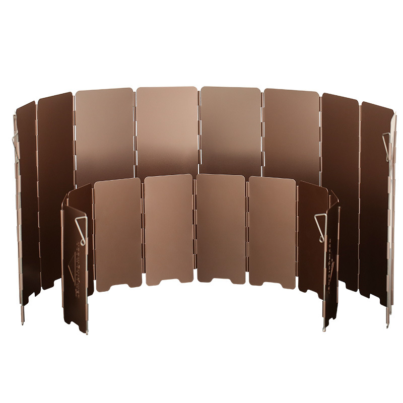 Camping Cooking Top - 10 Plates Bronze-coloured Folding Outdoor Camping