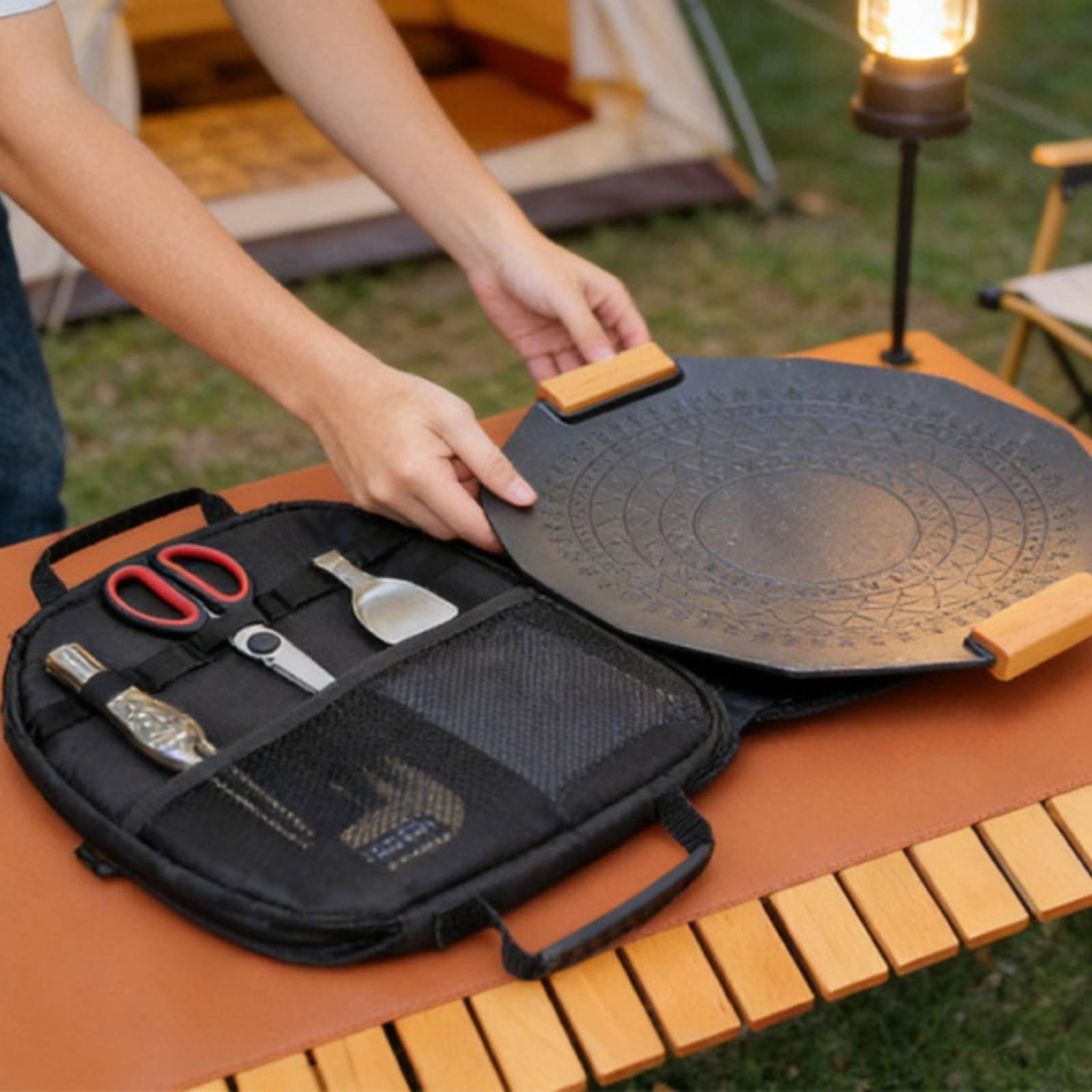 Camping Cooking Frying Pan - Frying Pan Storage Bag Portable Skillet