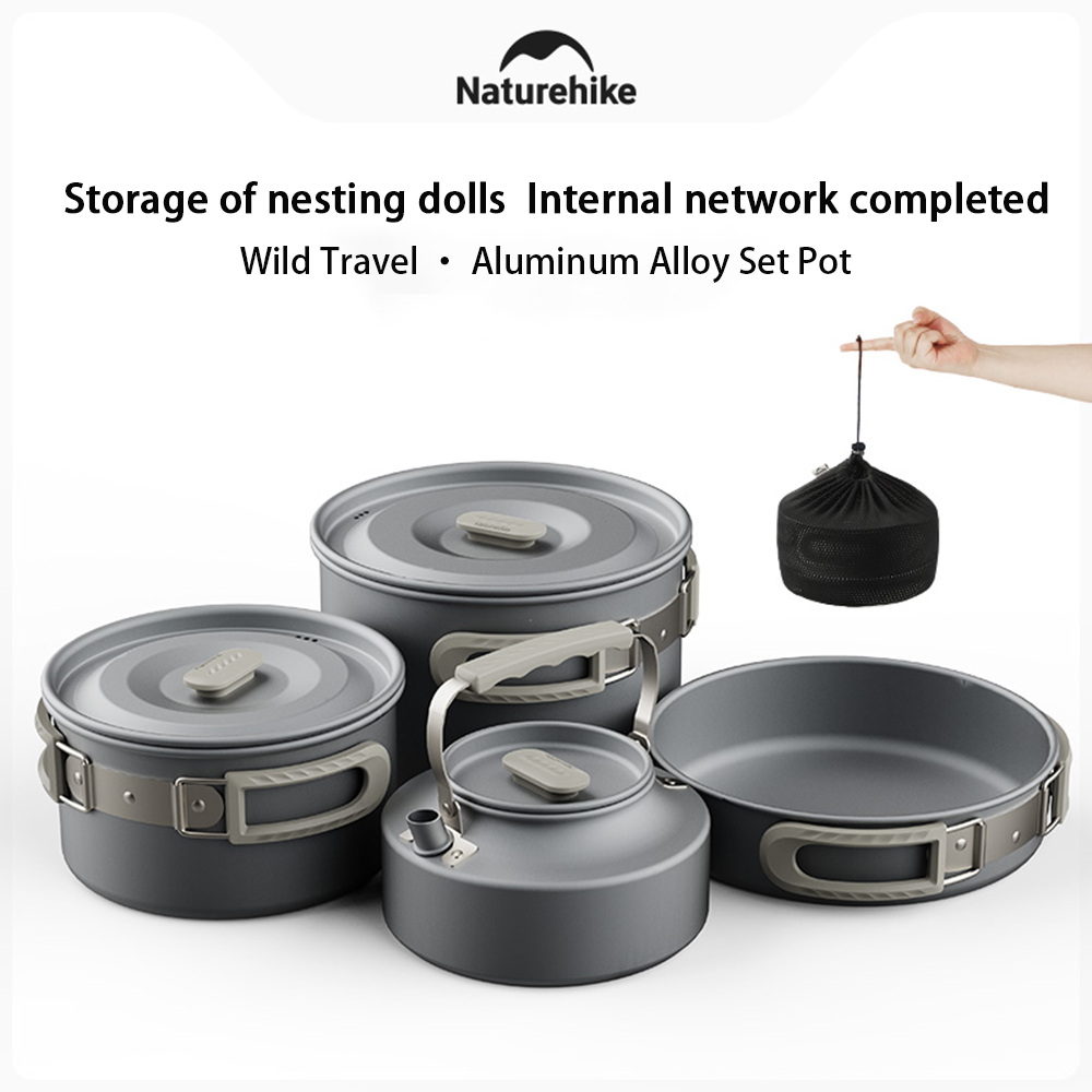 Camping Cooking Frying Pan - Naturehike Outdoor Pot Set,Camping Cooking Equipment,Portable