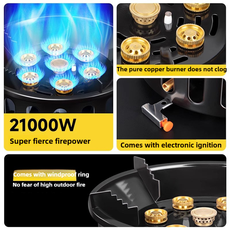 21000W 7-Core Camping Stove Hi - Camping Cooking Burner recension och pris