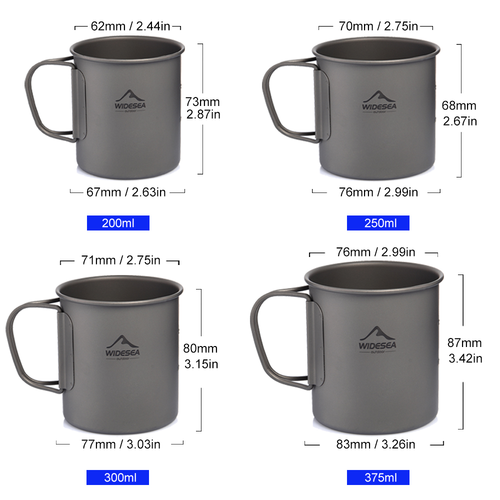 Widesea Camping Mug Titanium C - Camping Cooking And Dining Set recension och pris