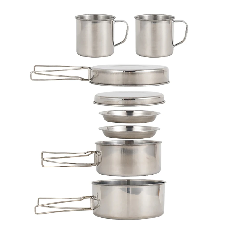 8pcs/Set Camping Cookware Mess - Camping Cooking Mess Kit recension och pris