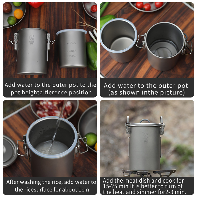 KEITH Pure Titanium Rice Cooke - Camping Cooking Gear recension och pris