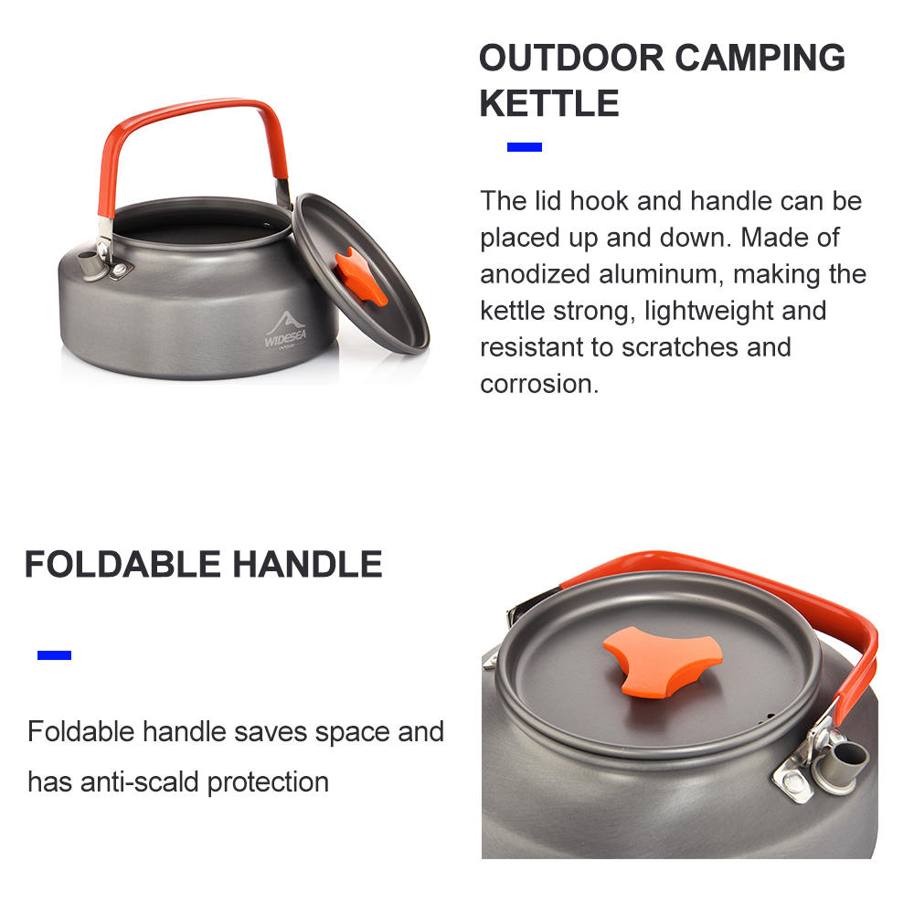 Widesea 1.1L 2L1.5L Camping Wa - Camping Cooking Pot Set recension och pris