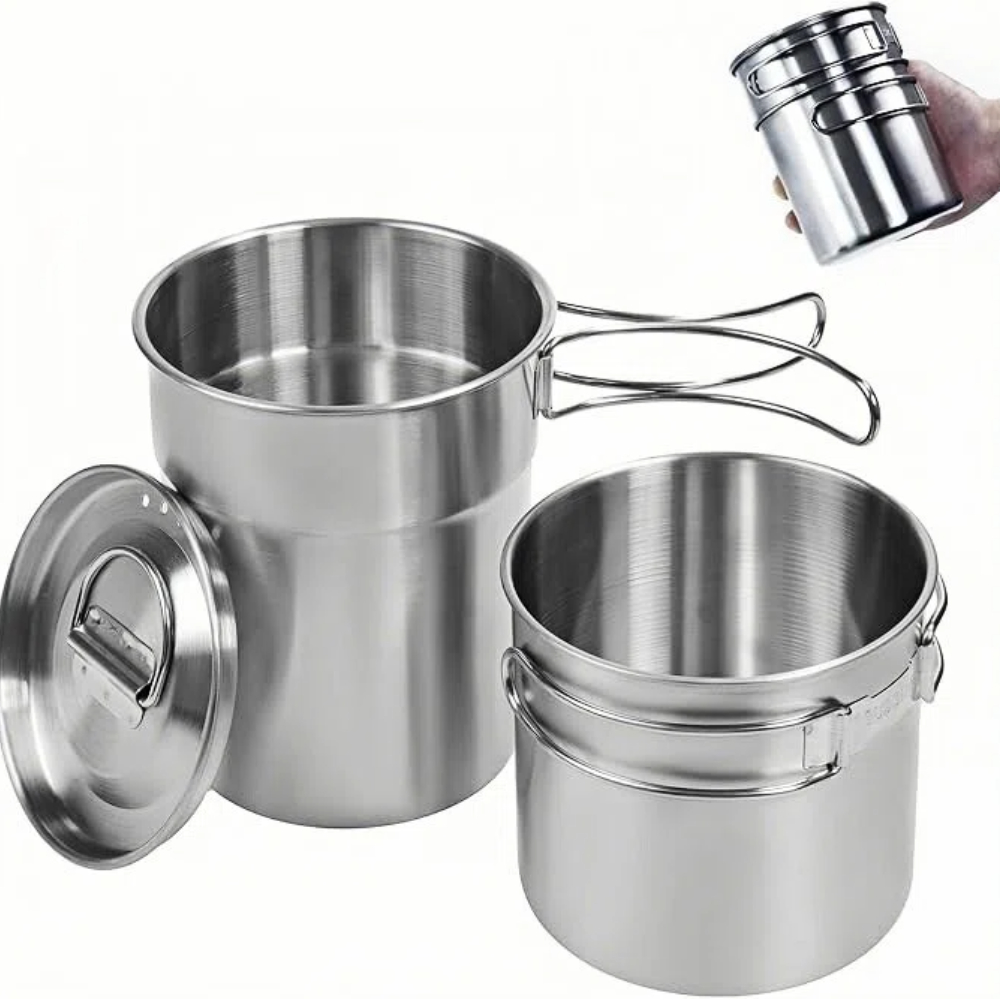 Foldable Camping Cups Mugs Cam - Camping Cooking Pot Set recension och pris