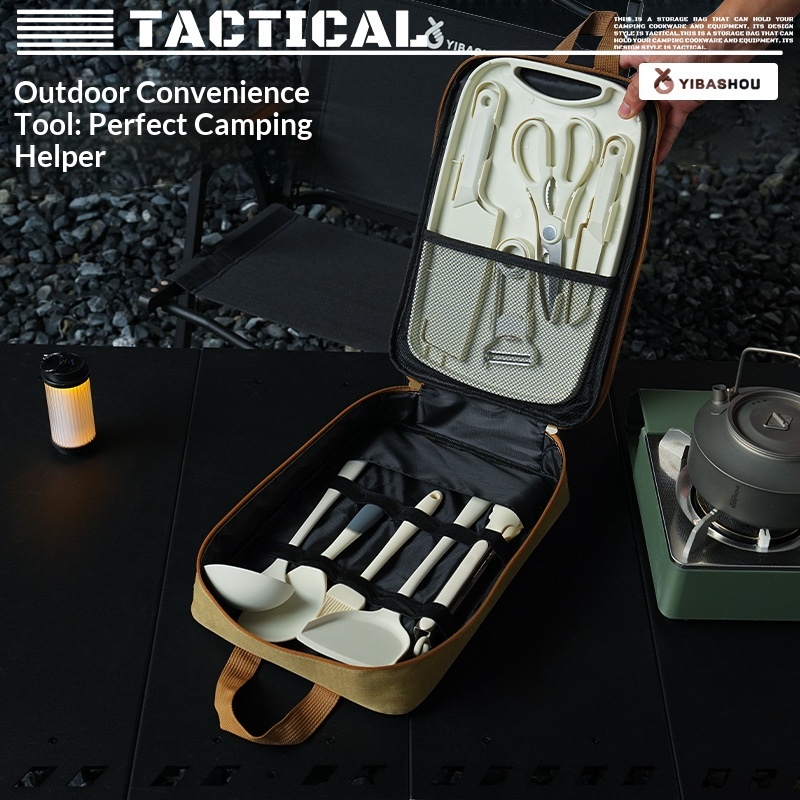 Portable 9Pcs Camping Kitchenw - Camping Cooking And Dining Set recension och pris