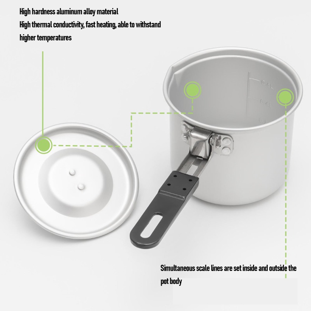 Camping Cooking Pot, 770ml Por - Camping Cooking Pot Set recension och pris