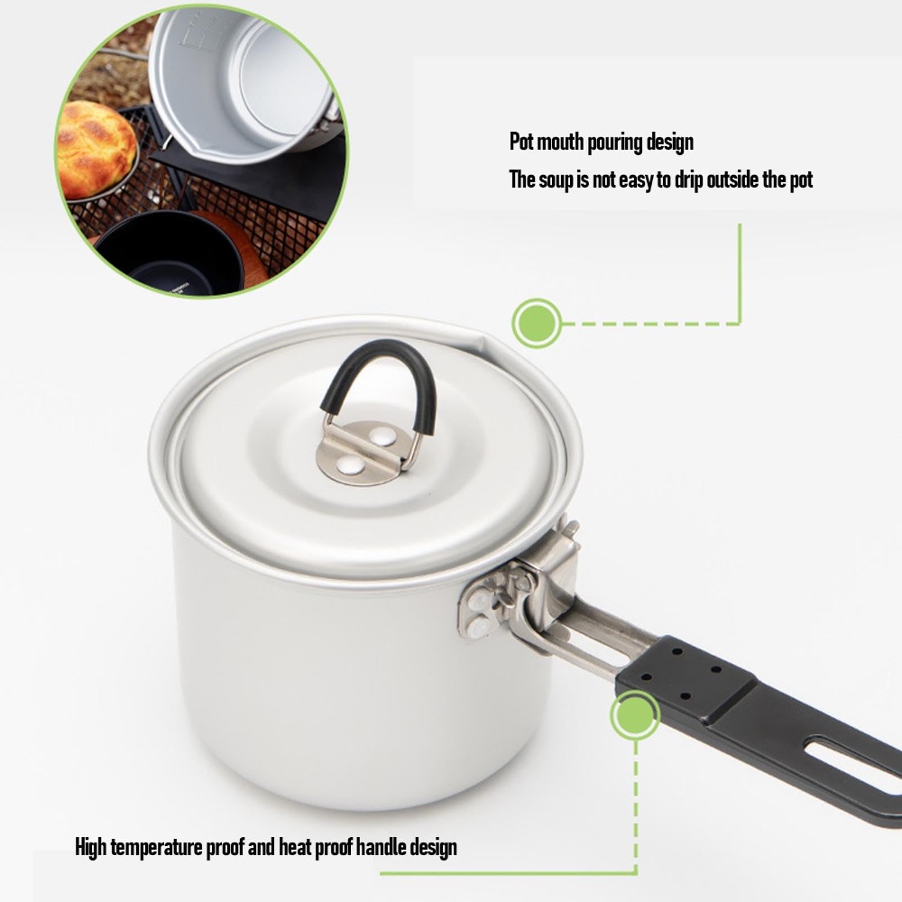Camping Cooking Pot, 770ml Por - Camping Cooking Pot Set recension och pris