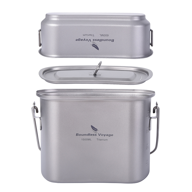 1.5L Outdoor Military Canteen  - Camping Cooking Kit Box recension och pris