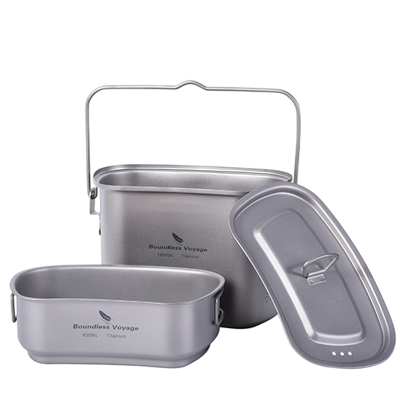 1.5L Outdoor Military Canteen  - Camping Cooking Kit Box recension och pris