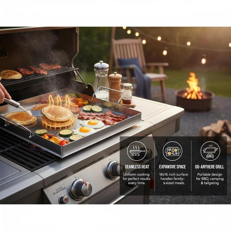Universal Flat Top Griddle 18x - Camping Cooking Pan recension och pris