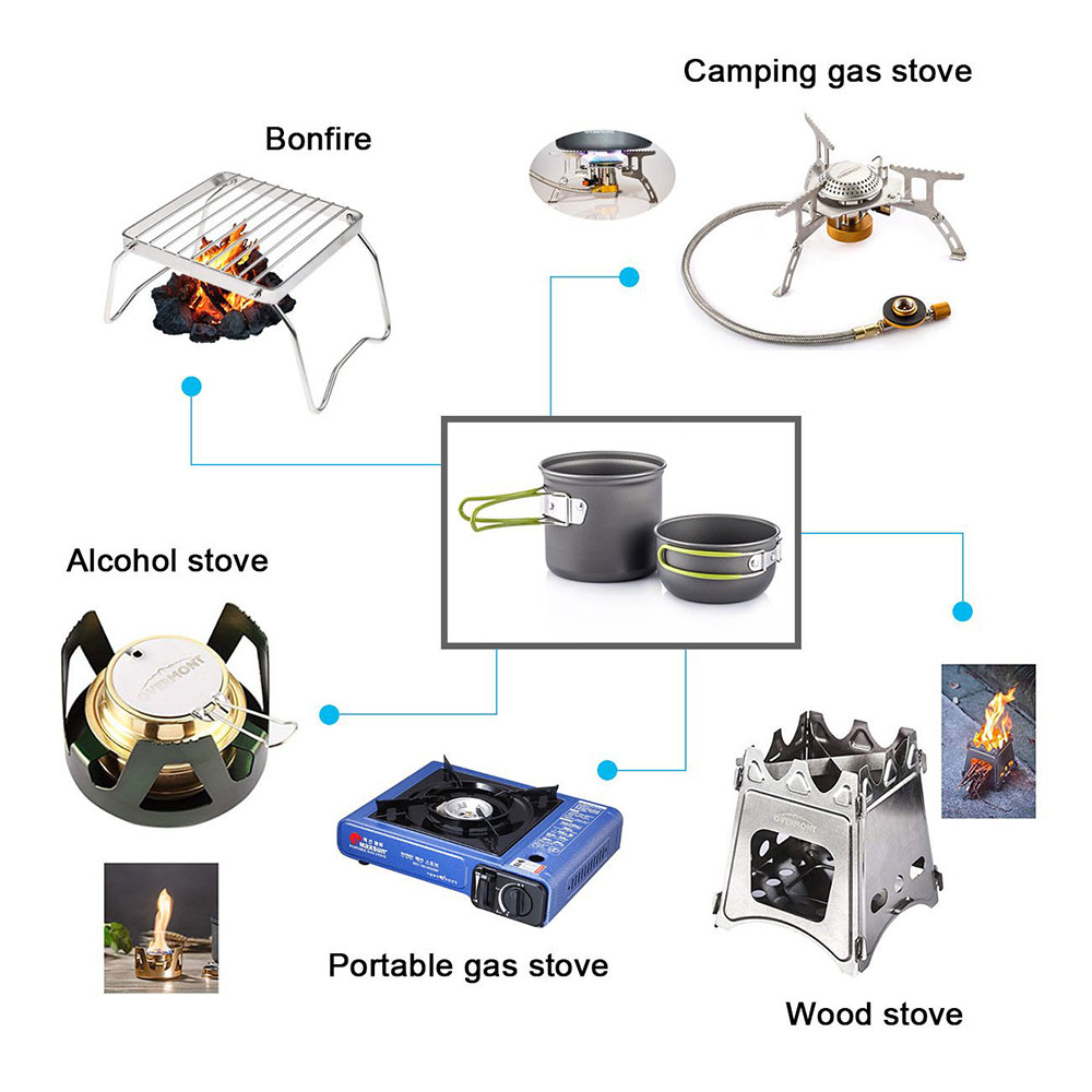 Ultralight Camping Pots Cookwa - Camping Cooking Pot Set recension och pris