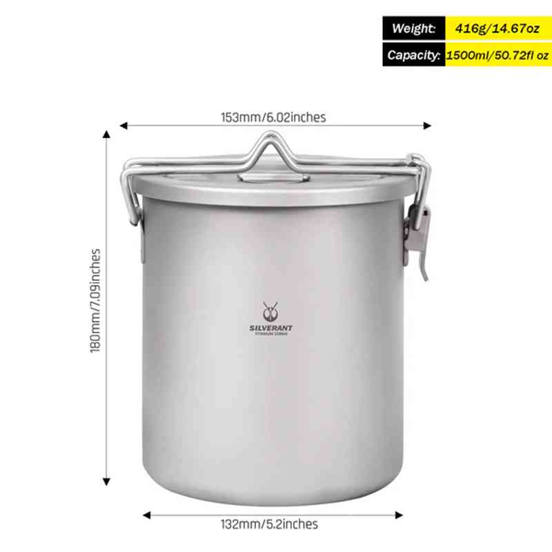 Silverant Camping Titanium Pot - Camping Cooking Pot Set recension och pris