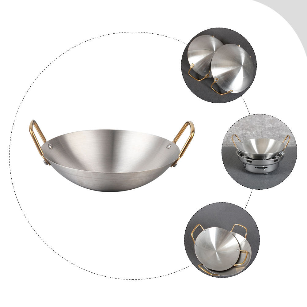 Stainless Steel Dry Pot Double - Camping Cooking Frying Pan recension och pris