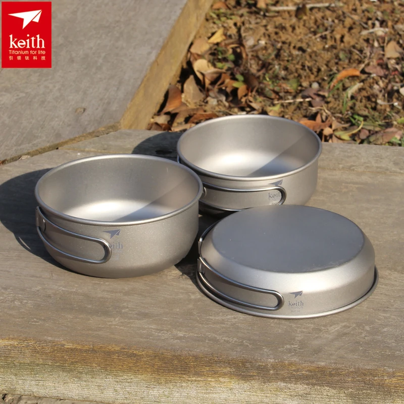 Keith 3PCS Titanium Cookware P - Camping Cooking Pan recension och pris