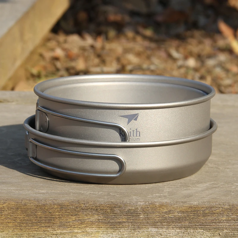 Keith 3PCS Titanium Cookware P - Camping Cooking Pan recension och pris