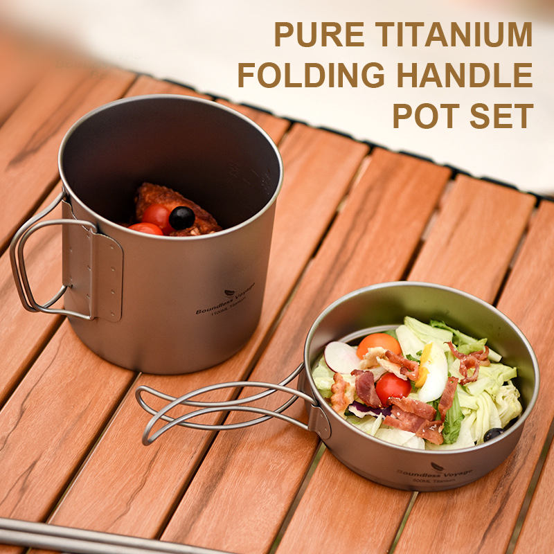 Pure Titanium Folding Handle P - Camping Cooking Frying Pan recension och pris