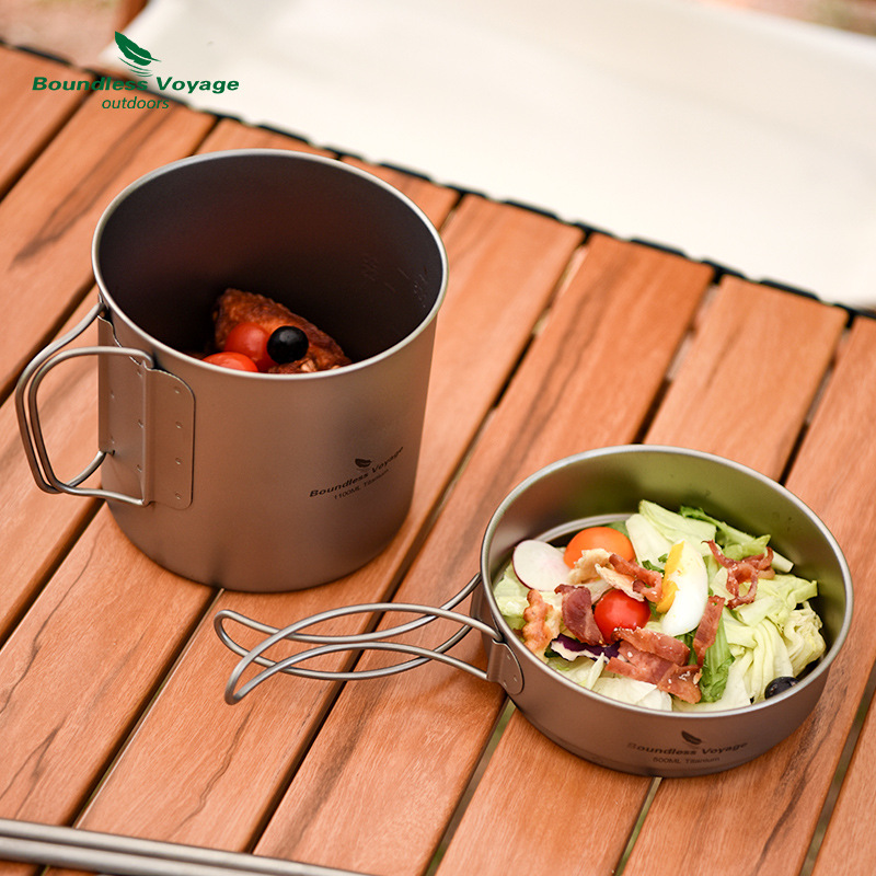 Pure Titanium Folding Handle P - Camping Cooking Frying Pan recension och pris