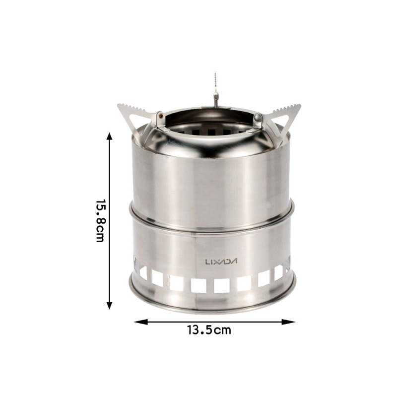 Lixada Stainless Steel Wood St - Camping Cooking Top recension och pris