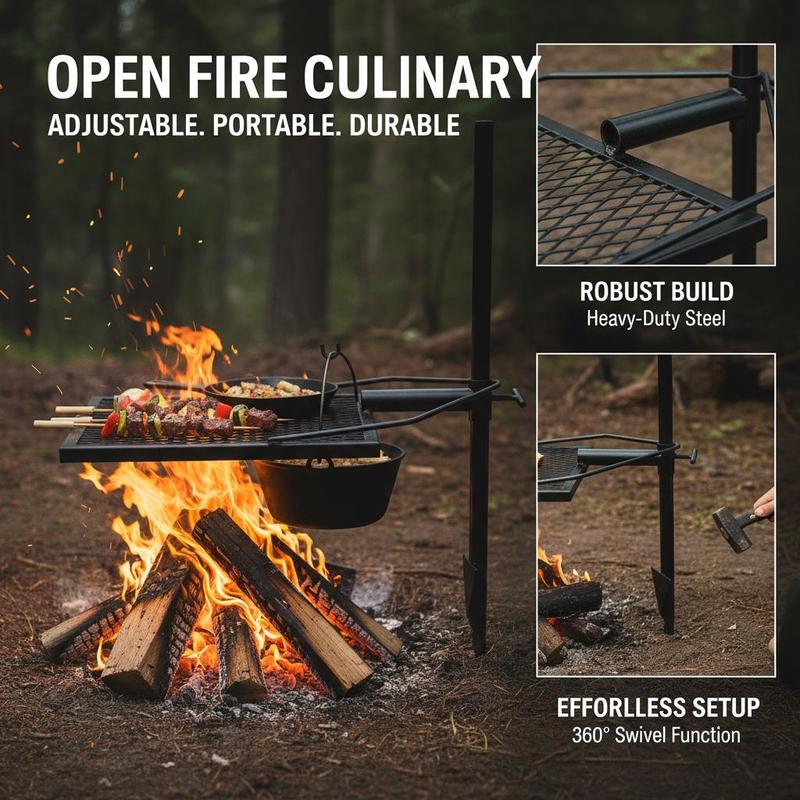 Rotating Cooking Grate 24 Inch - Camping Cooking Grate recension och pris