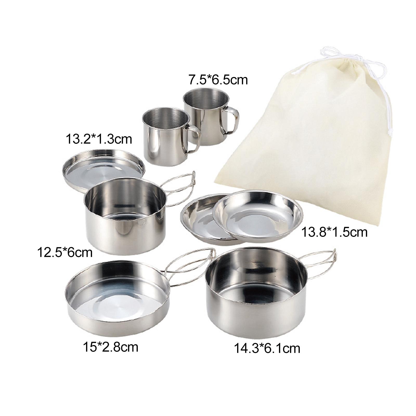 8Pcs Camping Cookware Mess Kit - Camping Cooking Mess Kit recension och pris