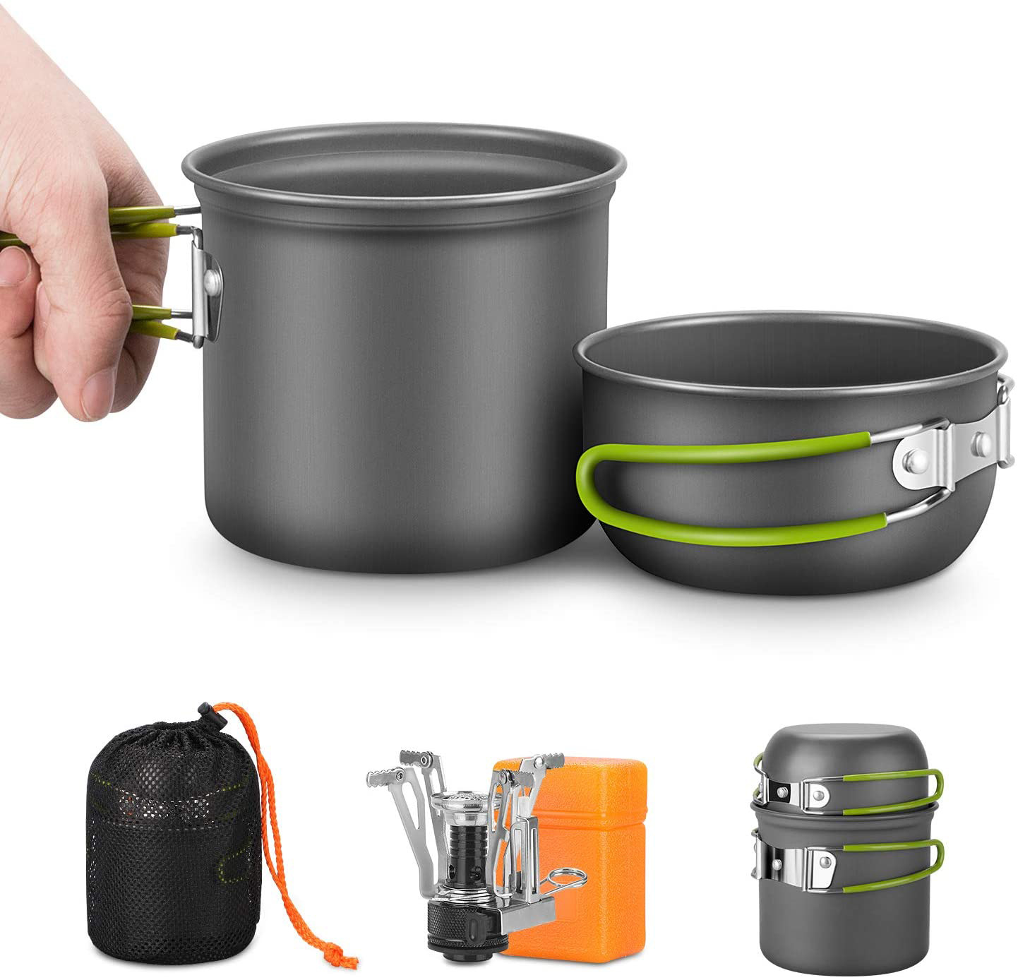 Camping Cookware Kit with Stov - Camping Cooking Kit Box recension och pris