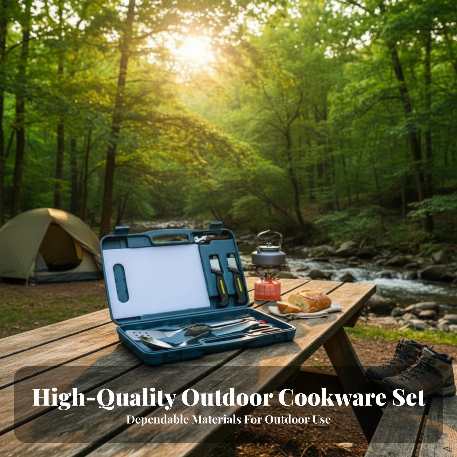 Outdoor Dining Cutlery Set, Ca - Camping Cooking Kit Box recension och pris