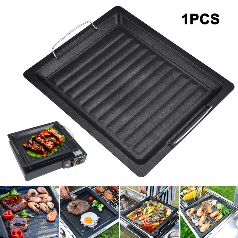 Outdoors Thick Square Grill Pa - Camping Cooking Frying Pan recension och pris