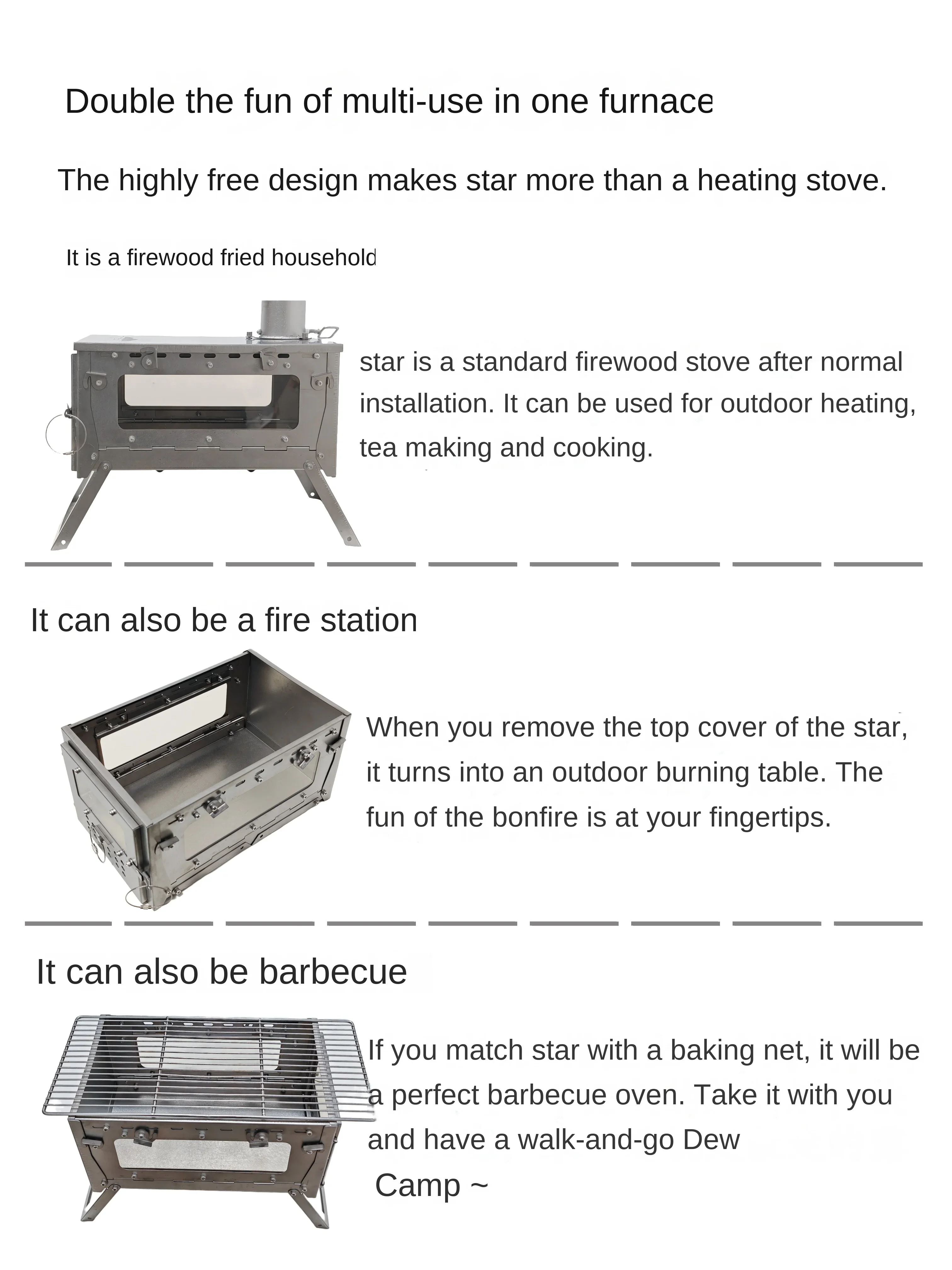 WT Star Ti Titanium Alloy Fold - Camping Cooking Top recension och pris