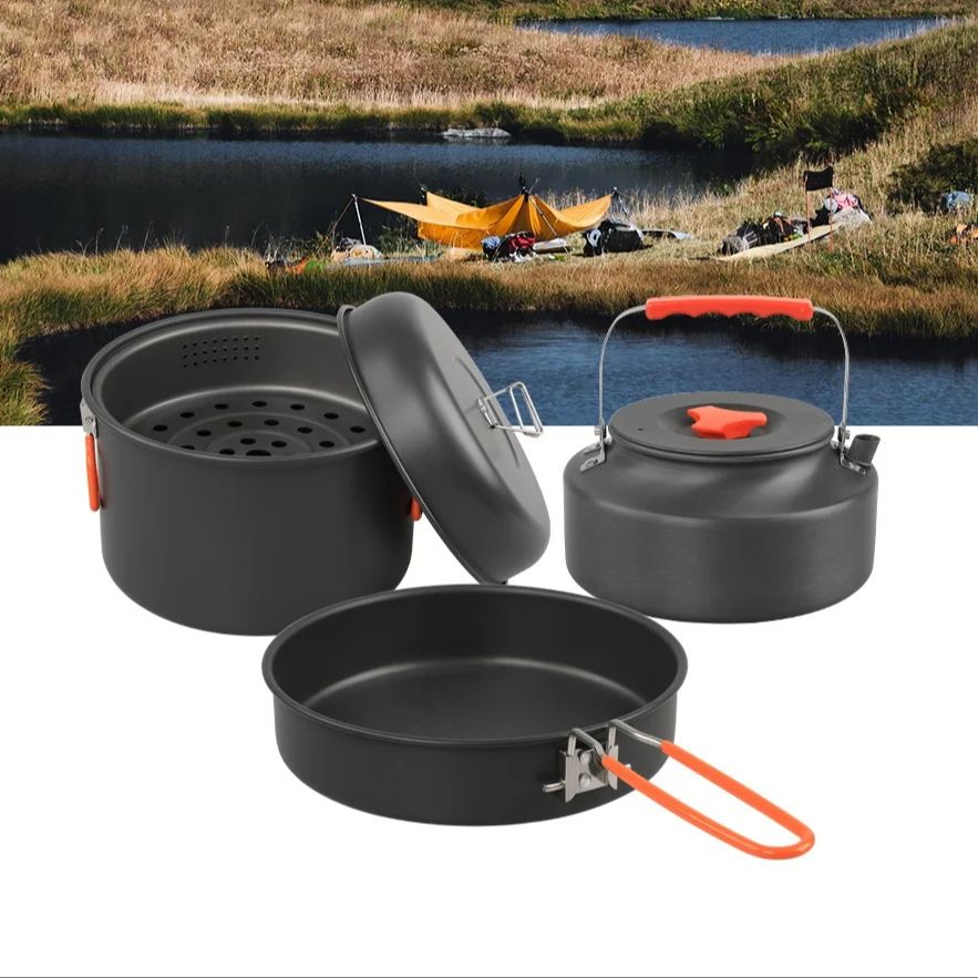 Outdoor Cookware Set Camping C - Camping Cooking Frying Pan recension och pris