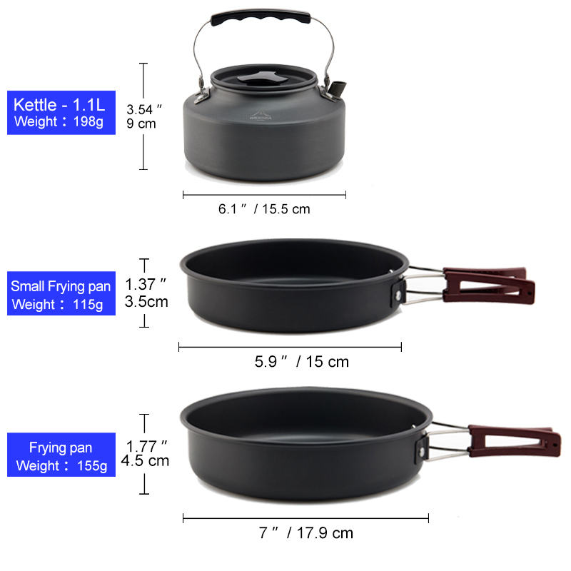 Widesea Camping Cookware Set O - Camping Cooking Kit Box recension och pris