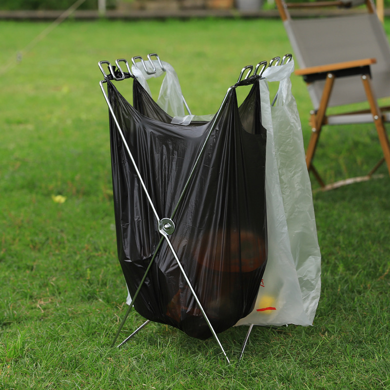 Portable Folding Garbage Bag H - Camping Cooking Utensil Holder recension och pris