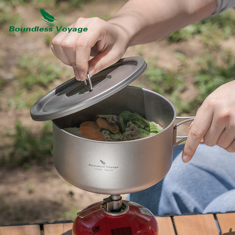 Boundless Voyage Titanium Camp - Camping Cooking Pan recension och pris