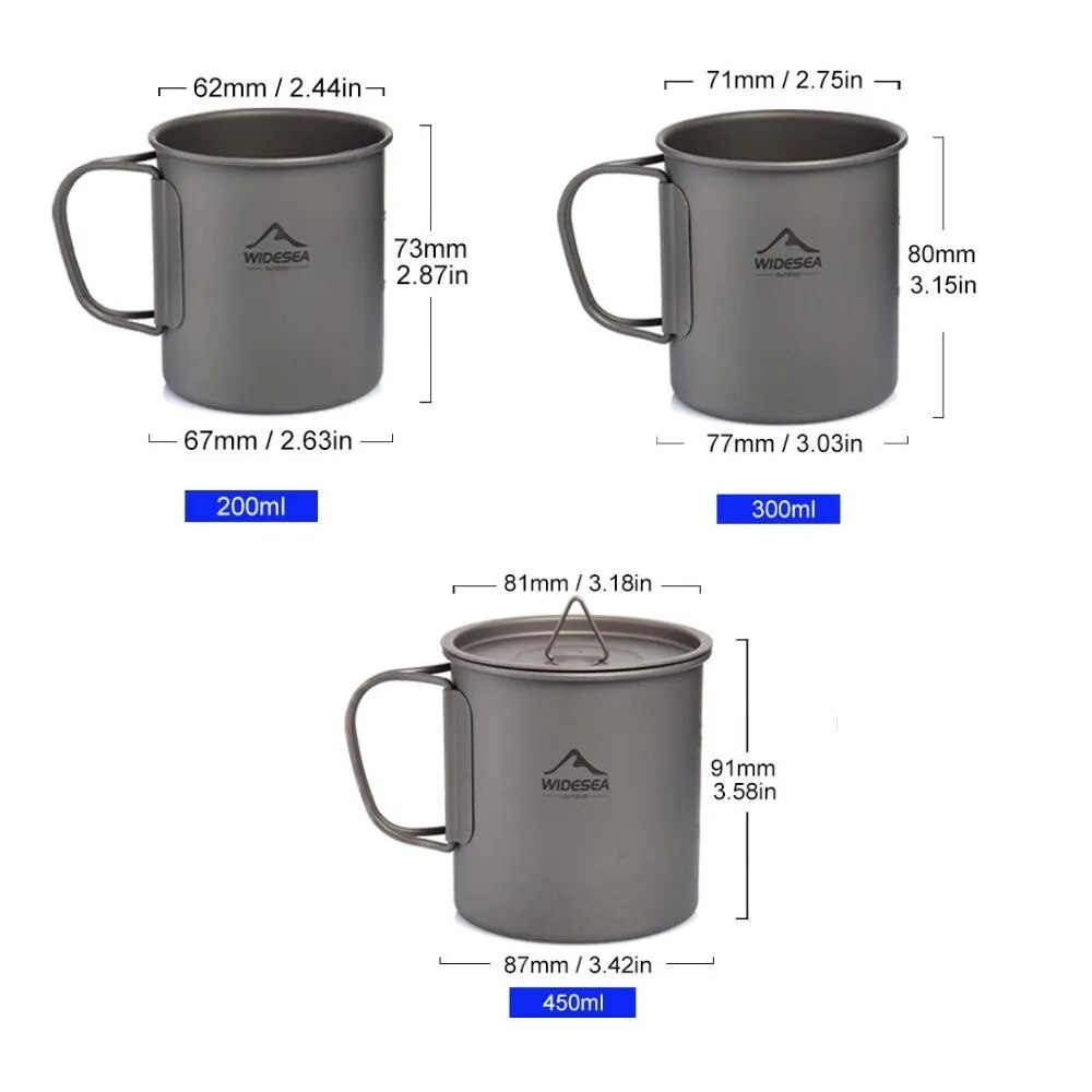 Widesea Camping Mug Titanium C - Camping Cooking And Dining Set recension och pris